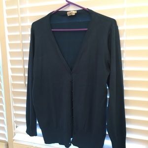 NWOT Teal V Neck Cardigan